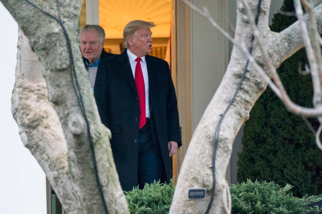 Disgraced former president Donald Trump with Jon Voight in 2020.