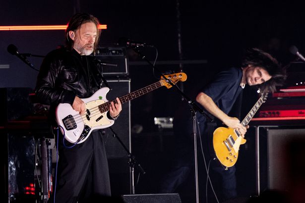 Thom Yorke and Jonny Greenwood performing as the Smile in 2022.