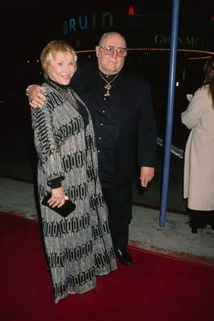 Joan Benedict and her partner, American actor Rod Steiger (1925-2002) attend the Westwood premiere of 'The Hurricane' held at the Mann Village Theater in Los Angeles, California, 14th December 1999