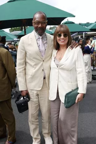 Sir Lenny Henry and Lisa Makin