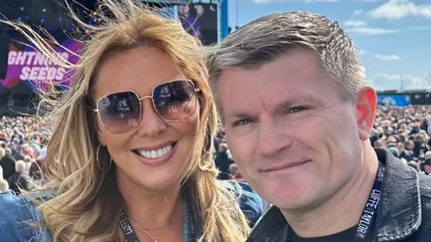 Claire Sweeney and Ricky Hatton at Lytham Festival together.