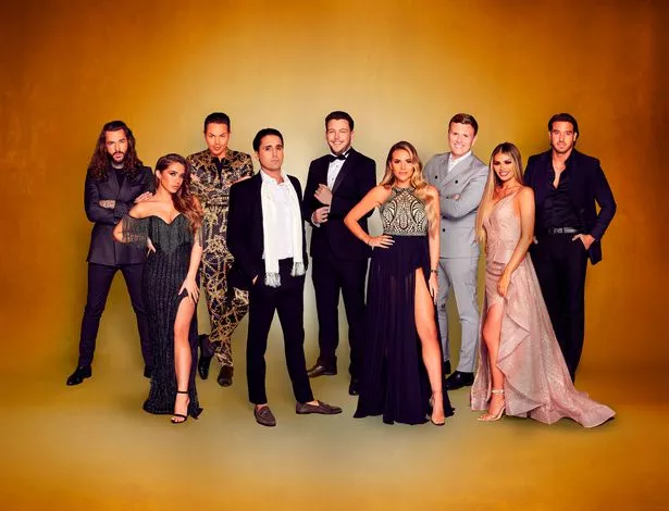 Pete Wicks, Chloe Brockett, Bobby Norris, Liam 'Gatsby' Bakewell, James 'Diags' Bennewith, Georgia Kousoulou, Tommy Mallet, Chloe Sims and James 'Lockie' Lock from TOWIE