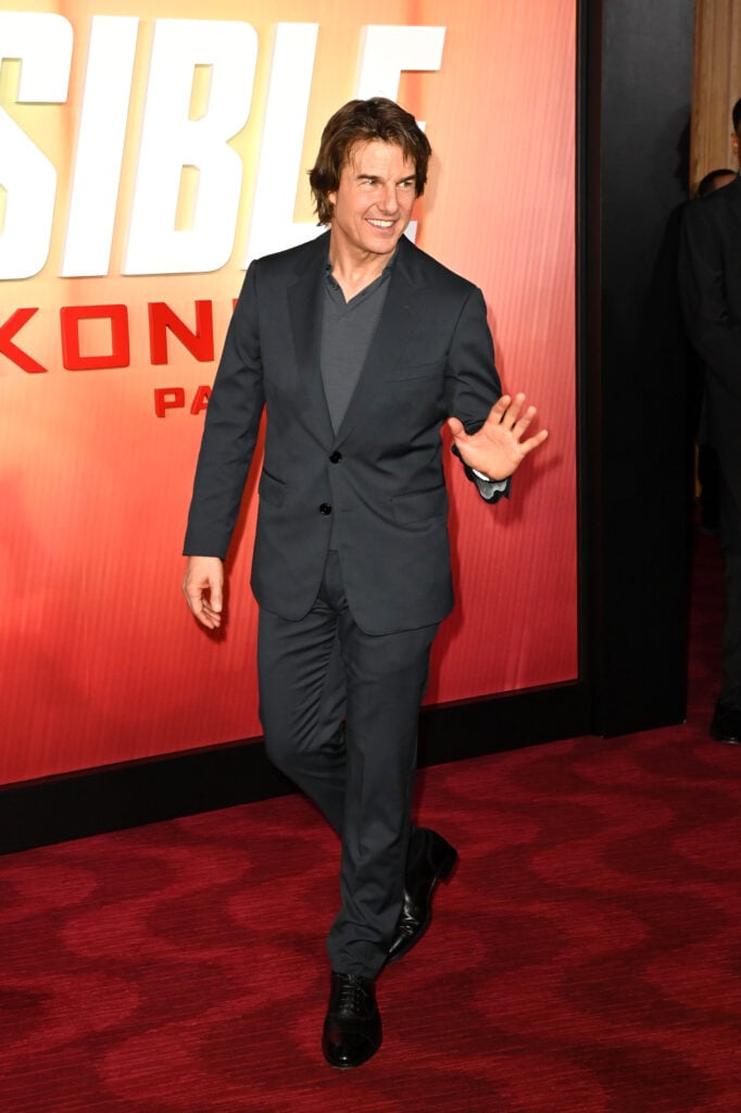 Tom Cruise at the premiere of Mission: Impossible.