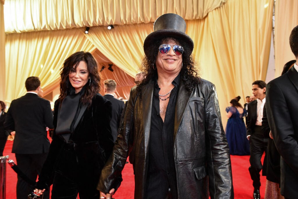 Meegan Hodges and Slash attend the 96th Annual Academy Awards at the Dolby Theatre in Hollywood, California on March 10, 2024. 