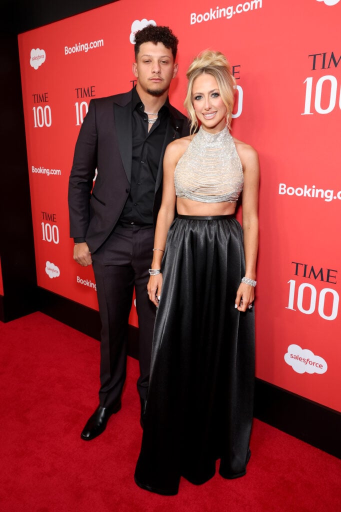 Brittany Mahomes and Patrick Mahomes attend the 2024 TIME100 Gala at Jazz at Lincoln Center on April 25, 2024 in New York City. 