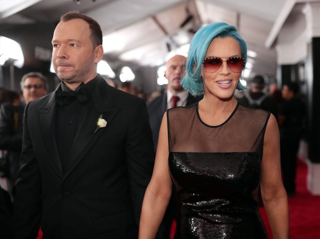 Donnie Wahlberg and Jenny McCarthy attend the 60th Annual GRAMMY Awards at Madison Square Garden on January 28, 2018 in New York City. 