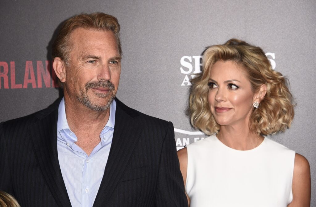 Kevin Costner and Christine Baumgartner in February of 2015.