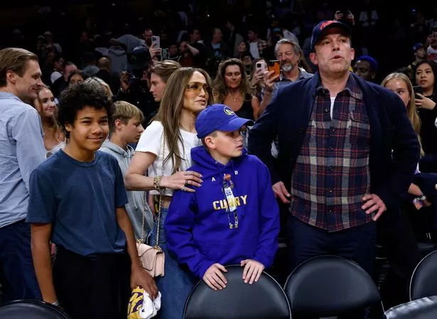 Ben Affleck his son Samuel Garner Affleck and Jennifer Lopez