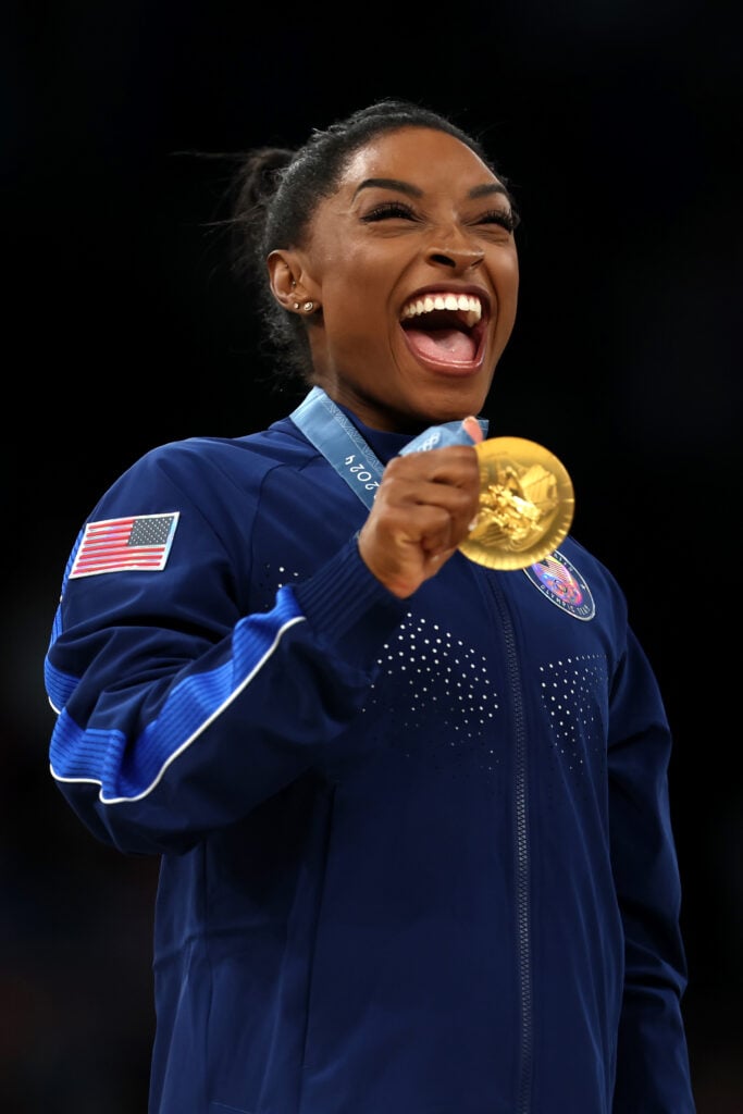 Simone Biles with Gold Medal