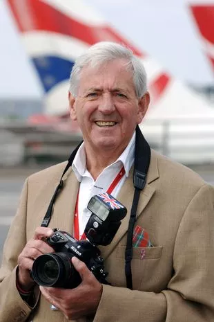 Dennis Stone at Heathrow Airport.