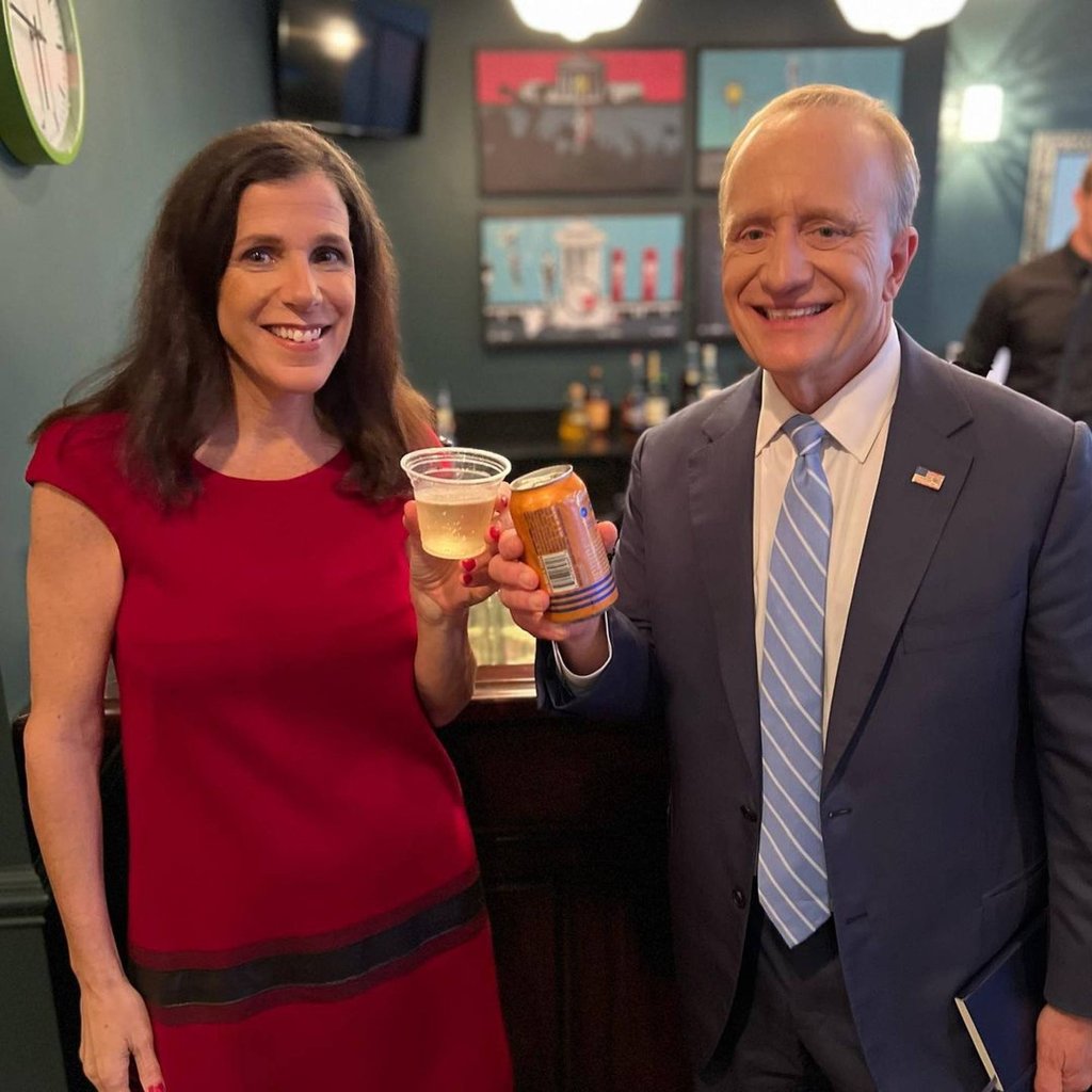 Alexandra Pelosi and former White House chief strategist Paul Begala in October 2023, on the set of the HBO talk show Real Time with Bill Maher. Photo: @realtimers/Instagram