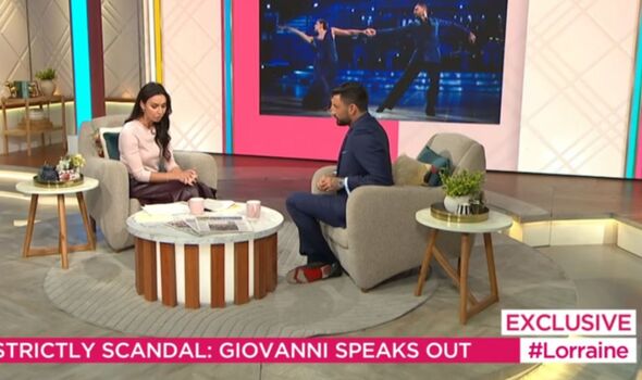 Christine Lampard challenged Giovanni Pernice on Lorraine